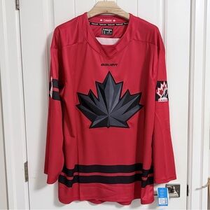 BNWT Authentic Bauer 2026 Olympics Hockey Team Canada Red Jersey Size XL
